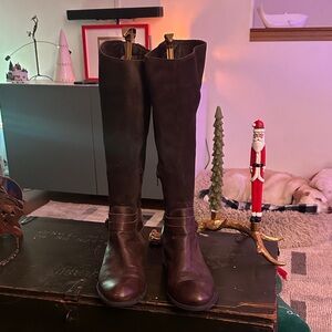 J. Jill Dark Brown Leather Heeled Boots